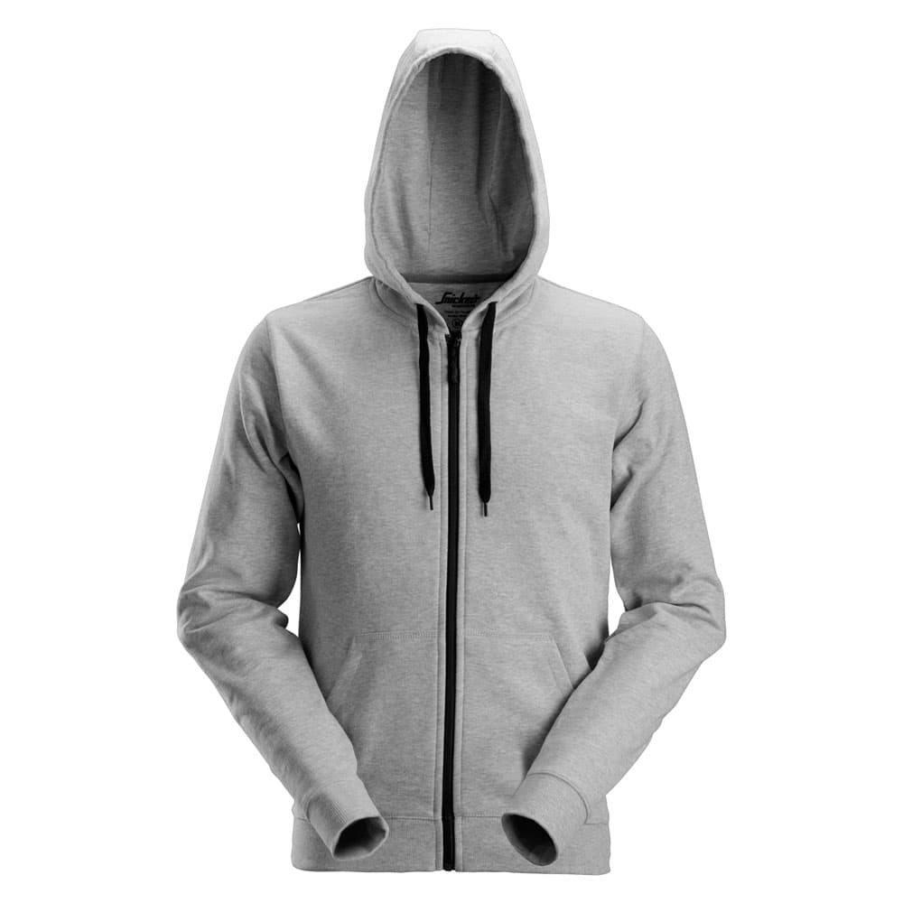 Snickers Classic Zip Hoodie grijs voorkant 2801