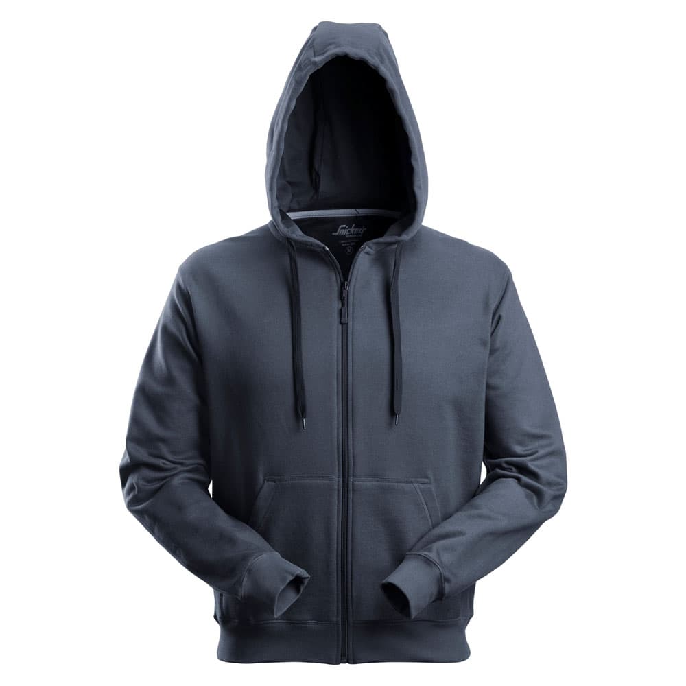 Snickers Classic Zip Hoodie marineblauw voorkant 2801