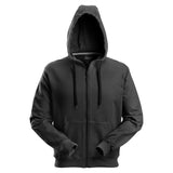 Snickers Classic Zip Hoodie zwart voorkant 2801