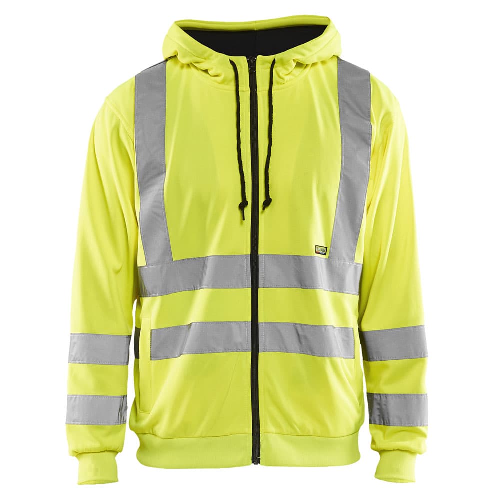 Blaklader hooded sweatshirt high vis geel voorkant 334619743300