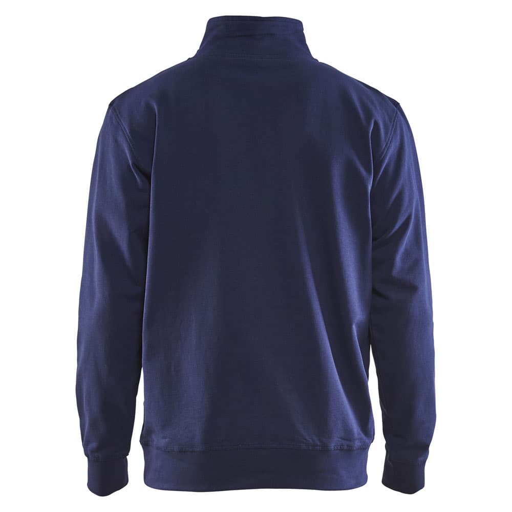Blaklader Sweatshirt Bi-Colour met halve rits marineblauw korenblauw achterkant 33531158