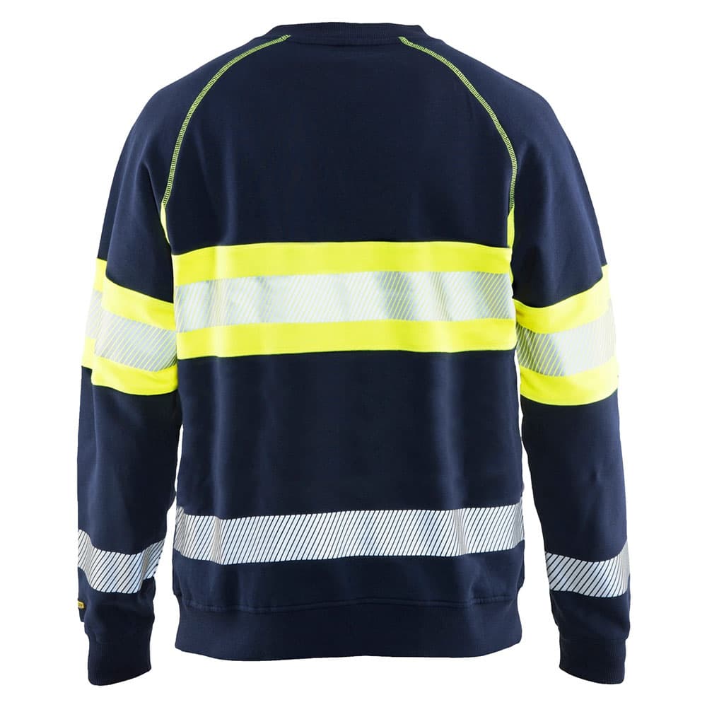 Blaklader sweater marine high vis geel achterkant 33591158