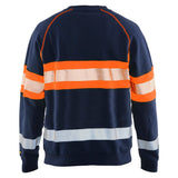 Blaklader sweater marineblauw high vis oranje achterkant 33591158