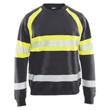 Blaklader sweater medium grijs high vis geel voorkant 33591158