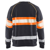 Blaklader sweater medium grijs high vis oranje achterkant  33591158