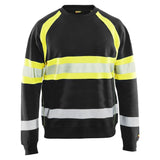 Blaklader sweater zwart high vis geel voorkant 33591158