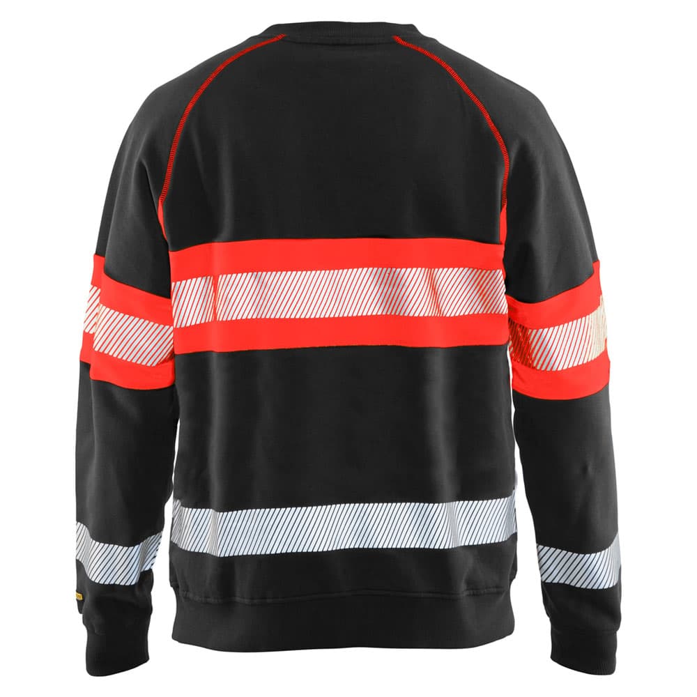 Blaklader sweater zwart high vis rood achterkant  33591158