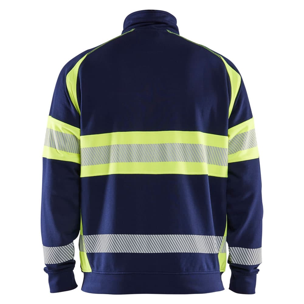 Blaklader high vis sweater marine high vis geel achterkant 355111588933