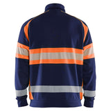 Blaklader high vis sweater marineblauw oranje achterkant 355111588933
