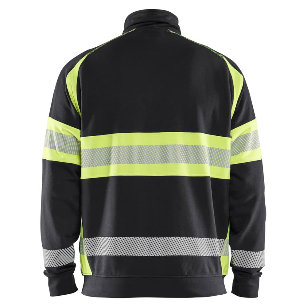Blaklader high vis sweater zwart high vis geel achterkant 355111588933