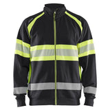 Blaklader high vis sweater zwart high vis geel voorkant 355111588933