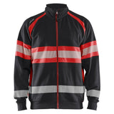 Blaklader high vis sweater zwart high vis rood voorkant 355111588933