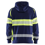 Blaklader high vis hooded sweatshirt marine high vis geel achterkant 355211588933