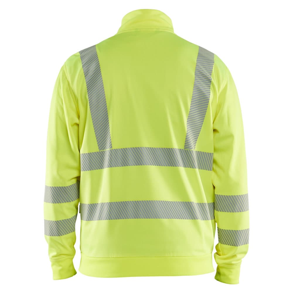 Blaklader high vis sweatshirt met rits high vis geel achterkant 356325383300