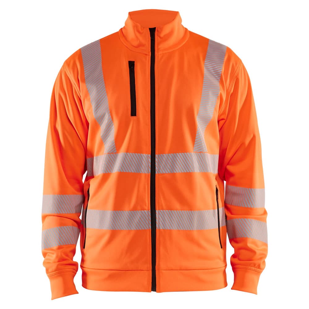 Blaklader high vis sweatshirt met rits high vis oranje voorkant 356325383300