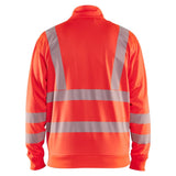Blaklader high vis sweatshirt met rits high vis rood achterkant 356325383300