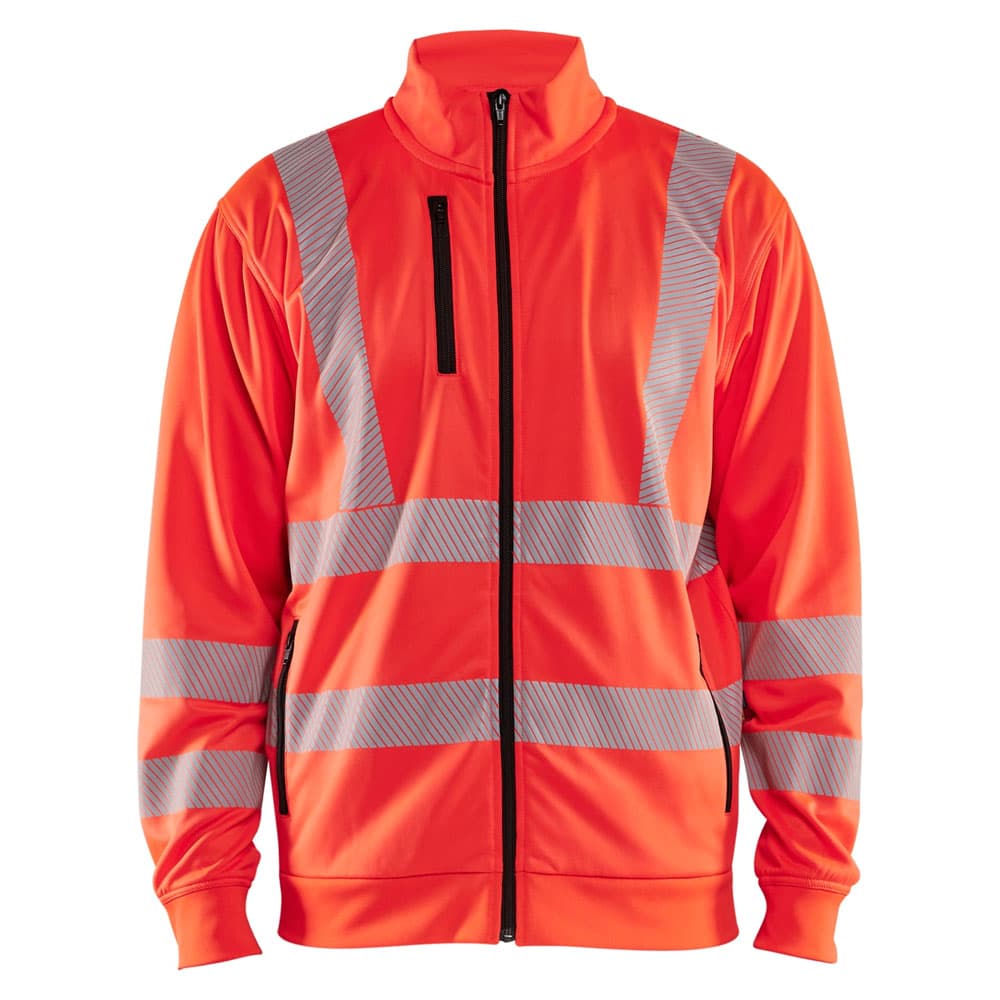 Blaklader high vis sweatshirt met rits high vis rood voorkant 356325383300
