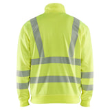 Blaklader high vis sweatshirt halve rits high vis geel achterkant 356425383300