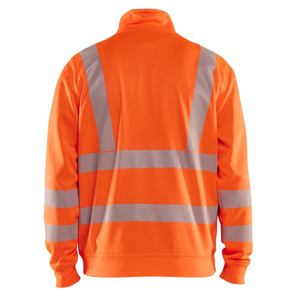 Blaklader high vis sweatshirt halve rits high vis oranje achterkant 356425383300