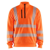 Blaklader high vis sweatshirt halve rits high vis oranje voorkant 356425383300