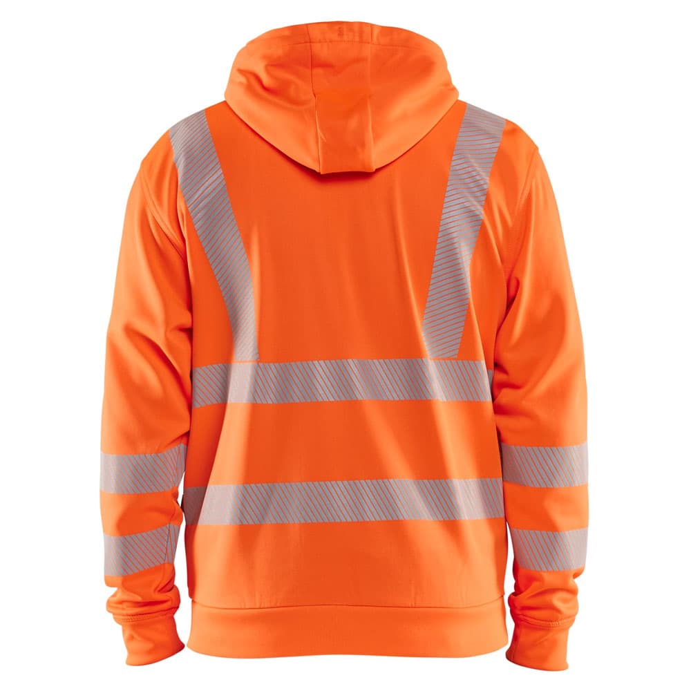 Blaklader high vis hoodie met rits high vis oranje achterkant 356525383300