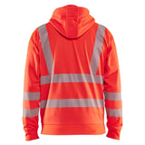 Blaklader high vis hoodie met rits high vis rood achterkant 356525383300