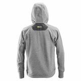 Snickers Fleece Hoodie grijs zwart achterkant 8041