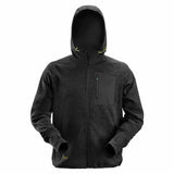 Snickers Fleece Hoodie zwart voorkant 8041