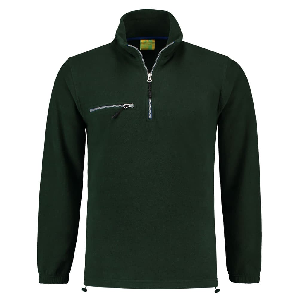 Lemon & Soda Polar Fleece Sweater donkergroen voorkant LEM3300