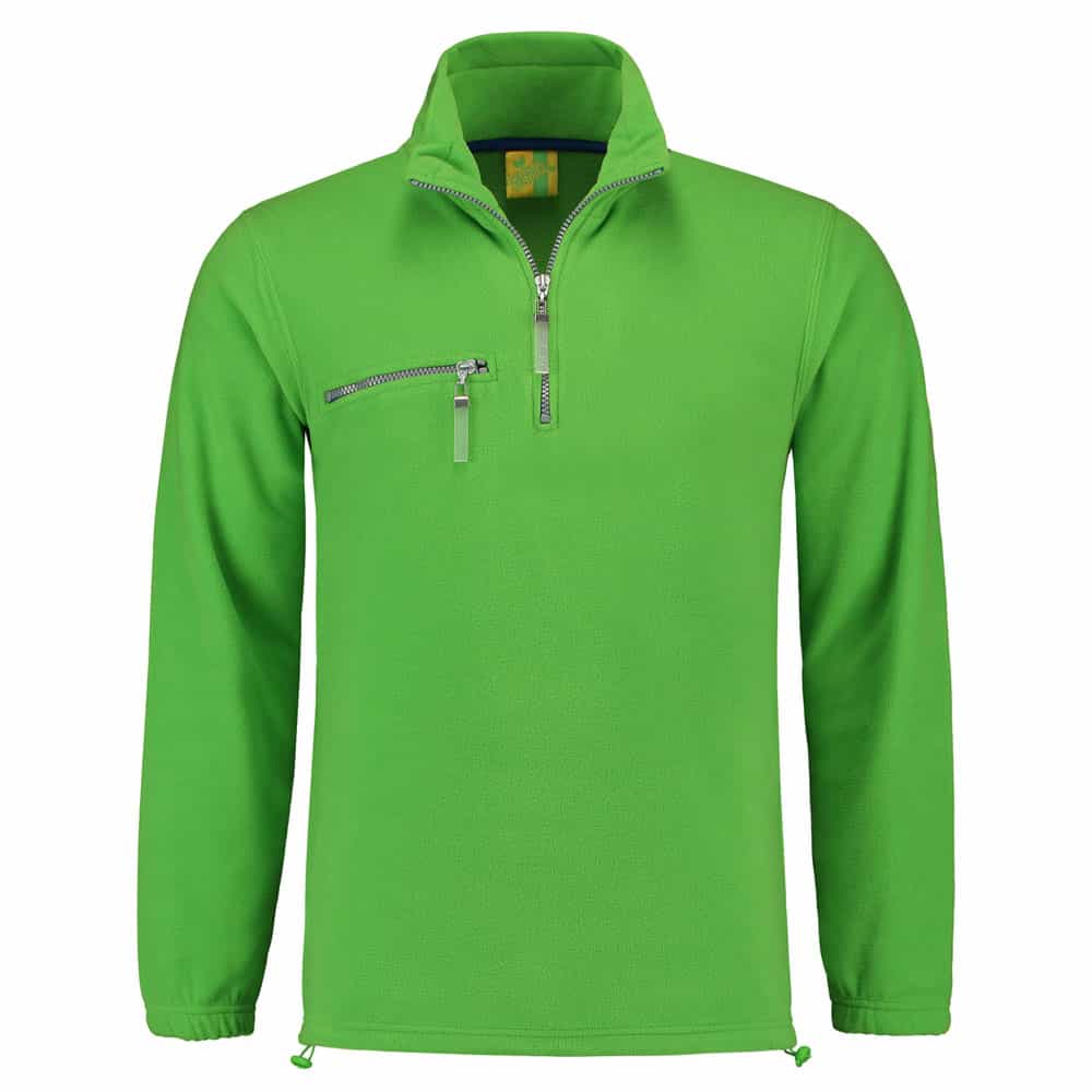 Lemon & Soda Polar Fleece Sweater limoen voorkant LEM3300