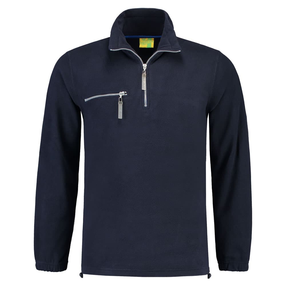 Lemon & Soda Polar Fleece Sweater marineblauw voorkant  LEM3300