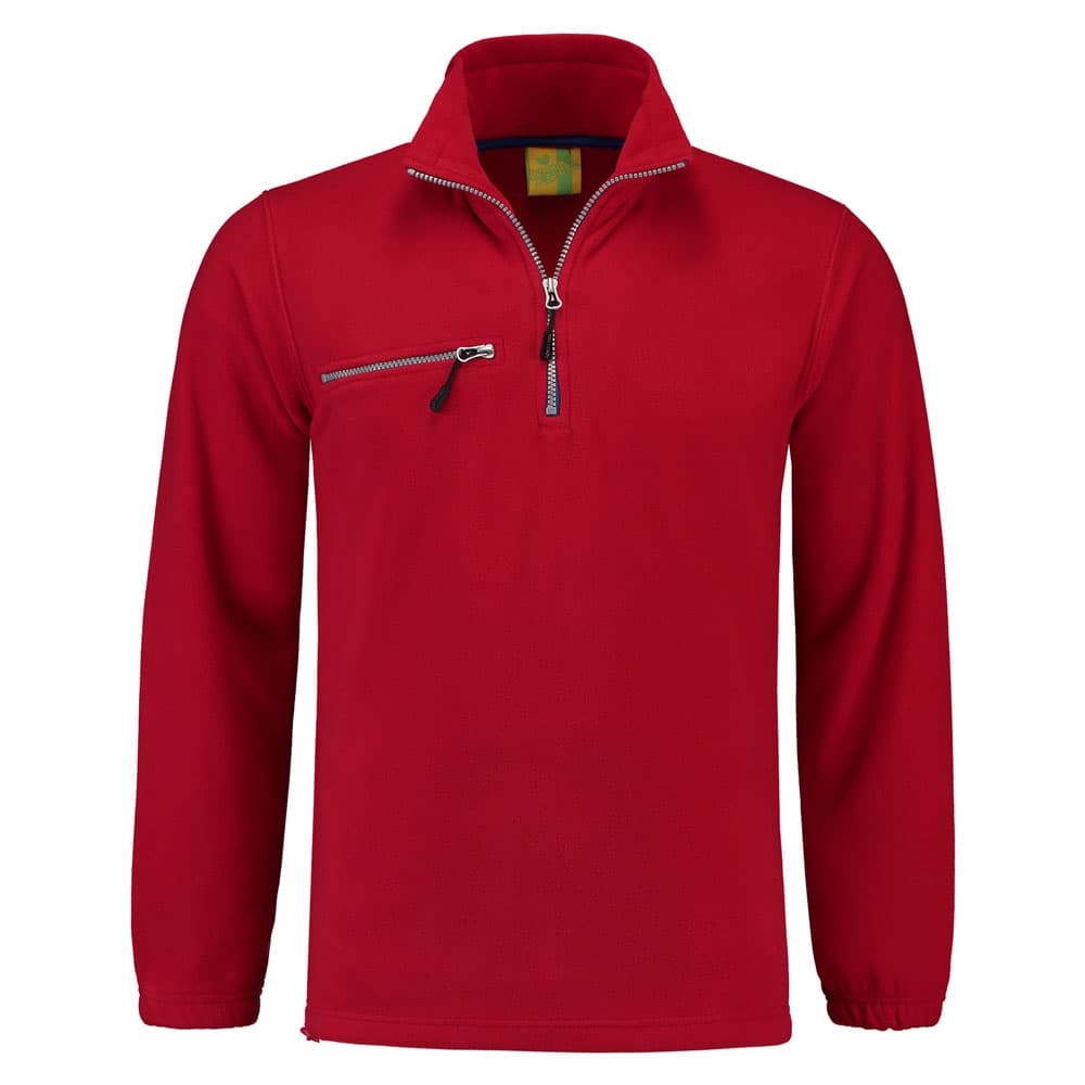 Lemon & Soda Polar Fleece Sweater rood voorkant LEM3300