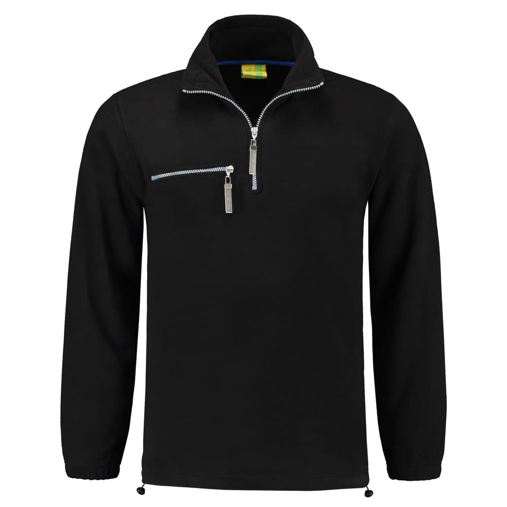 Lemon & Soda Polar Fleece Sweater zwart voorkant LEM3300