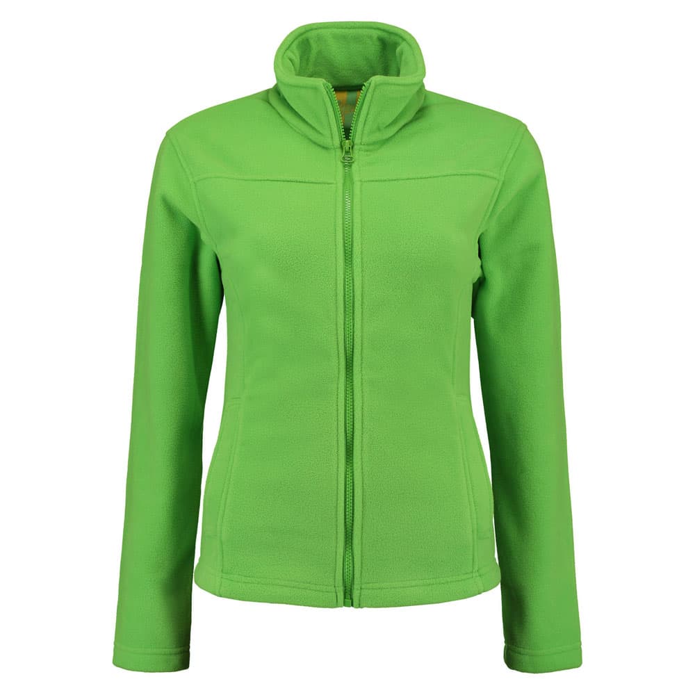 Lemon & Soda Polar Fleece Cardigan for her limoen voorkant LEM3350