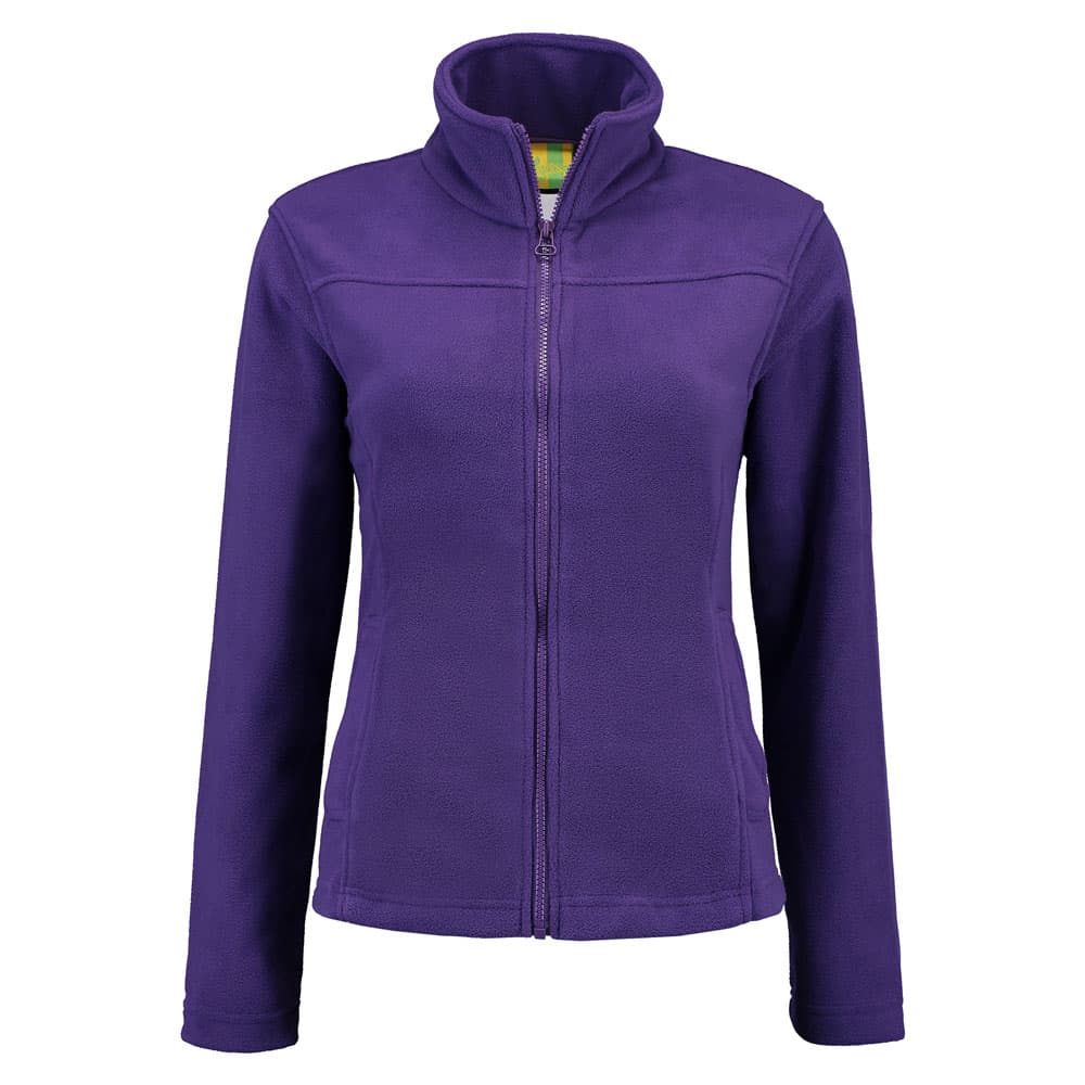 Lemon & Soda Polar Fleece Cardigan for her paars voorkant LEM3350
