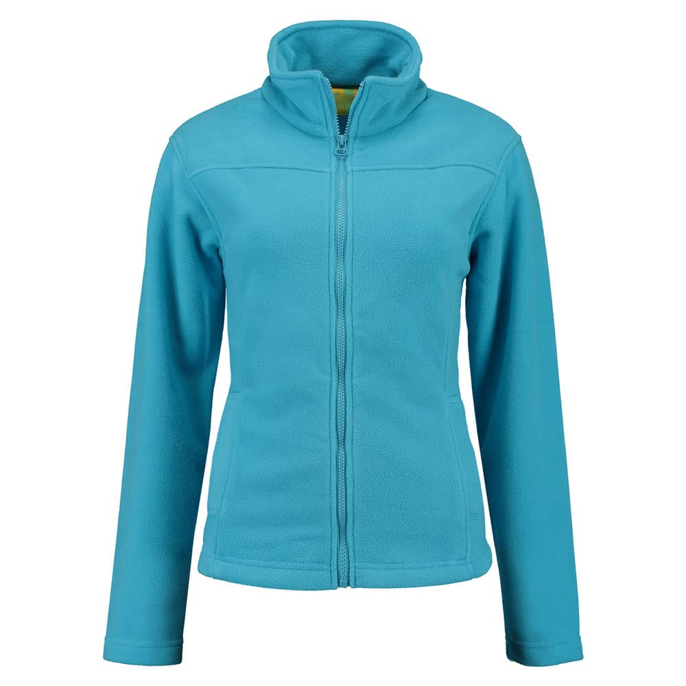 Lemon & Soda Polar Fleece Cardigan for her turquoise voorkant LEM3350