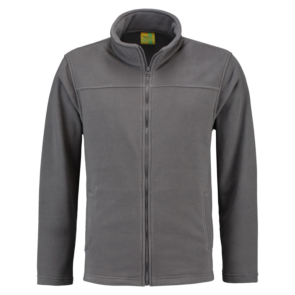Lemon & Soda Polar Fleece Cardigan for him grijs voorkant LEM3355