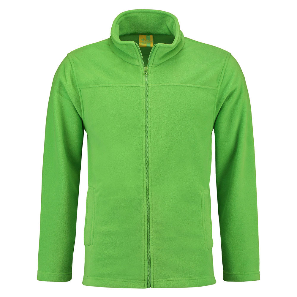 Lemon & Soda Polar Fleece Cardigan for him limoen voorkant LEM3355