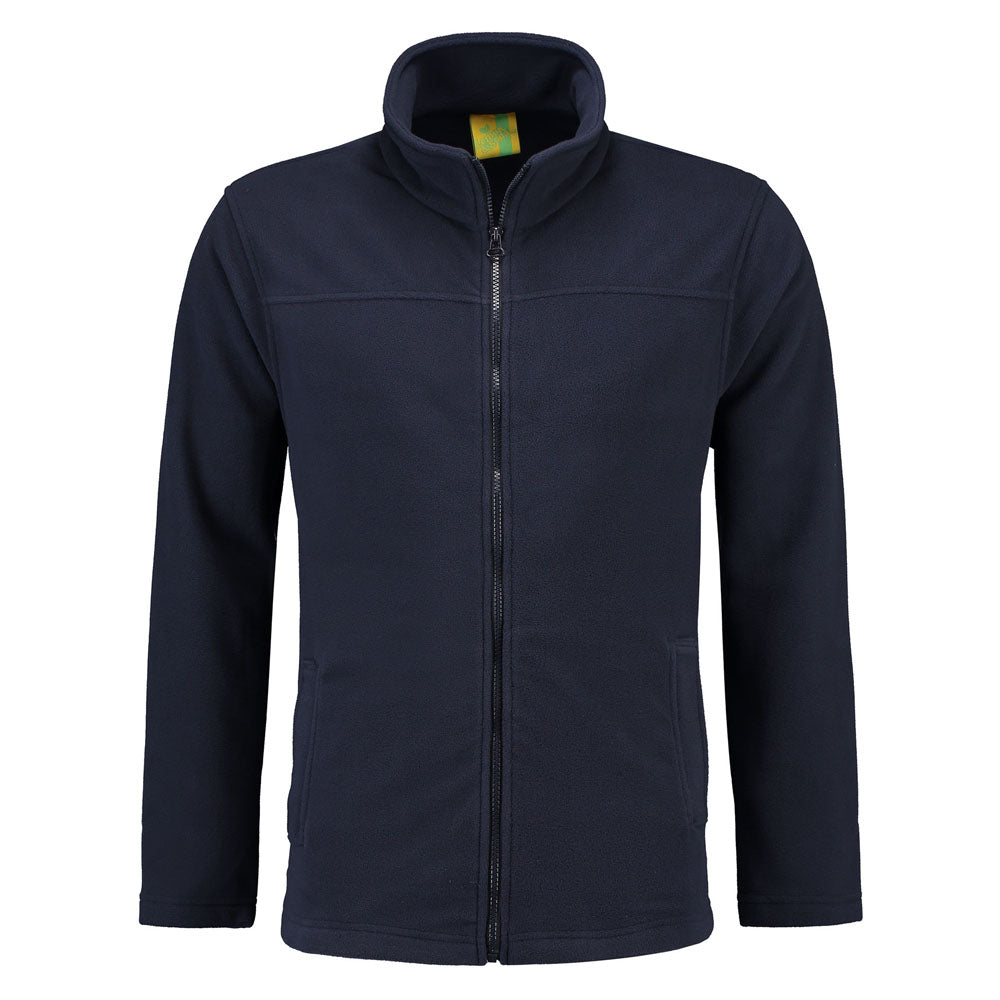 Lemon & Soda Polar Fleece Cardigan for him marineblauw voorkant LEM3355