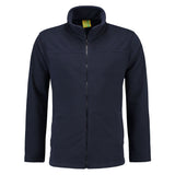 Lemon & Soda Polar Fleece Cardigan for him marineblauw voorkant LEM3355