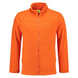 Lemon & Soda Polar Fleece Cardigan for him oranje voorkant LEM3355