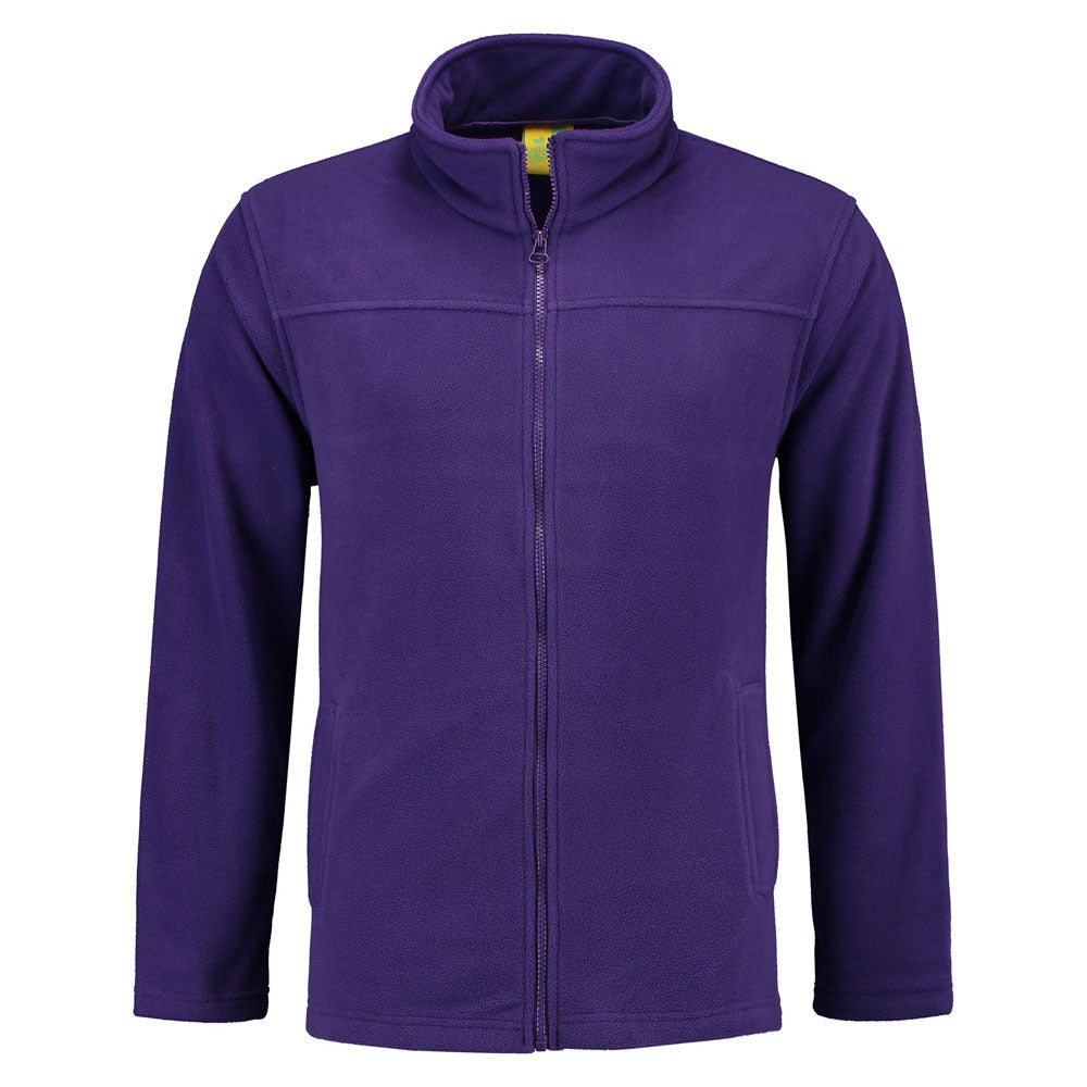 Lemon & Soda Polar Fleece Cardigan for him paars voorkant LEM3355