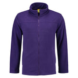 Lemon & Soda Polar Fleece Cardigan for him paars voorkant LEM3355