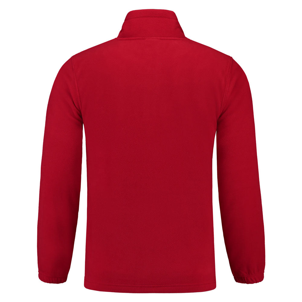 Lemon & Soda Polar Fleece Cardigan for him rood achterkant LEM3355
