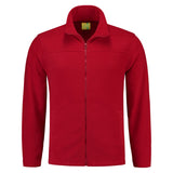 Lemon & Soda Polar Fleece Cardigan for him rood voorkant LEM3355