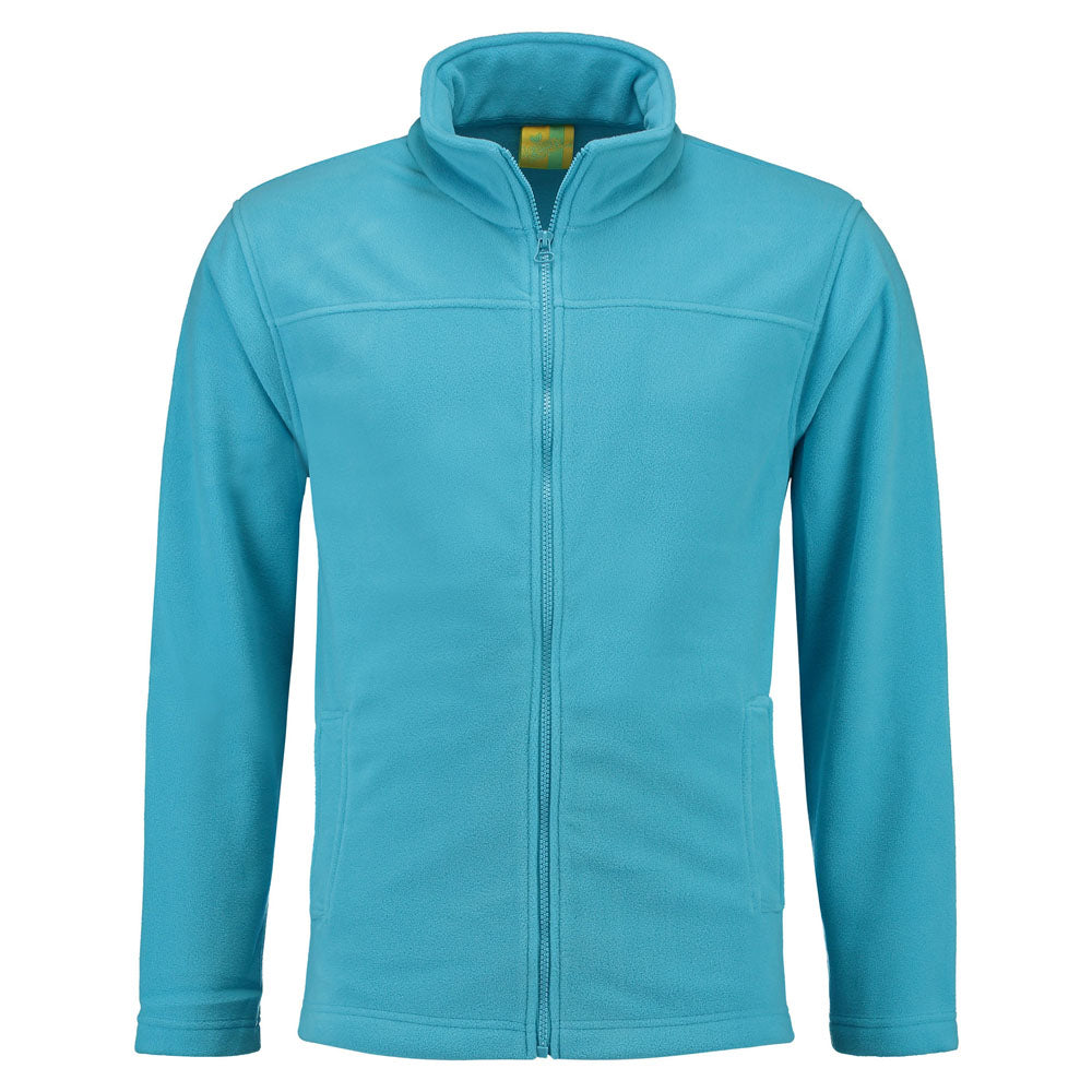Lemon & Soda Polar Fleece Cardigan for him turquoise voorkant LEM3355