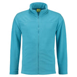 Lemon & Soda Polar Fleece Cardigan for him turquoise voorkant LEM3355