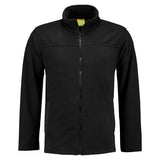 Lemon & Soda Polar Fleece Cardigan for him zwart voorkant LEM3355