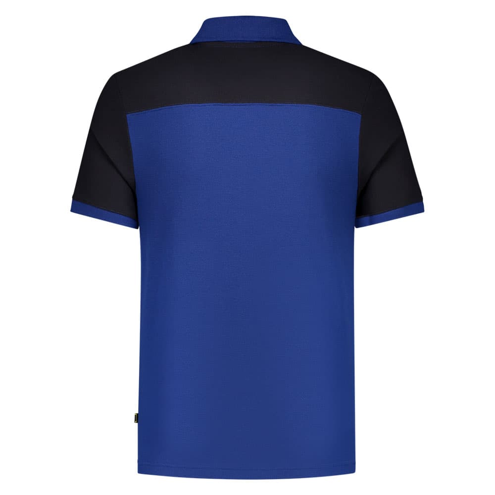 Tricorp Poloshirt Bicolor Naden koningsblauw marineblauw achterkant 202006