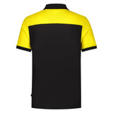 Tricorp Poloshirt Bicolor Naden zwart geel achterkant 202006